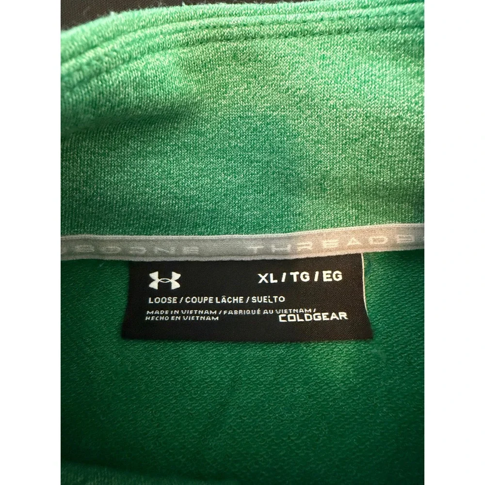Under Armour Tulane University ColdGear Full Zip Track Jacket Green XL Mens